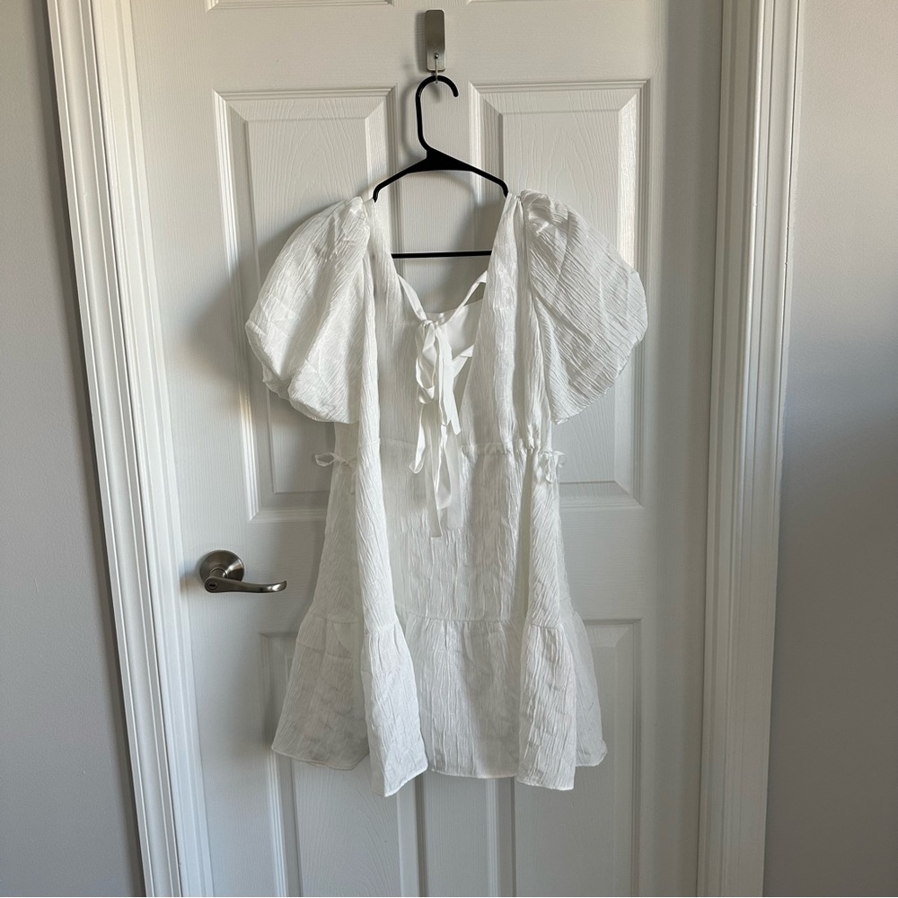 White puffy dress